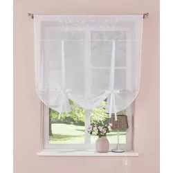 Gardine "Lulu" - Transparente Voile mit Stickerei - Transparente Gardine mit eleganter Stickerei, ideal für ein lichtdurchflutetes Ambiente.