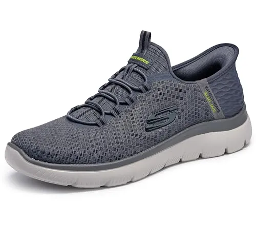 Skechers Slip-ins Summits High Range Sportschuhe Grau EU 41 1/2 - Sportliche Herren Slipper mit innovativer Hands Free Slip-ins™-Technologie und exklusivem Heel Pillow™ für mühelosen Komfort und perfekten Halt.