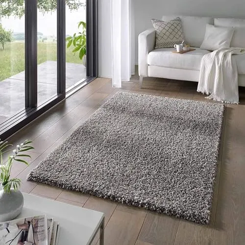 Taracarpet Venezia Shaggy Teppich 300x400 cm – Modern & Flauschig - Vielseitiger Hochflor Teppich für Wohnzimmer, Schlafzimmer oder Flur. Robuste Verarbeitung mit 2000 g/m² und pflegeleicht. Ideal für Allergiker und Fußbodenheizungen.