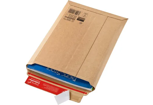 COLOMPAC Versandtasche Versandtasche Rigid Plus CP010.05 DIN A4+ selbstklebend Wellpappe brau