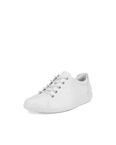 ECCO Damen Soft 2.0 Tie Tie Hohe Sneaker, Weiß, 35 EU - Damen-Sneaker aus hochwertigem, chromfreiem Leder mit atmungsaktivem Textilfutter und ECFS Technologie für zusätzlichen Komfort – skandinavischer Retro-Look trifft auf außergewöhnliche Bequemlichkeit.
