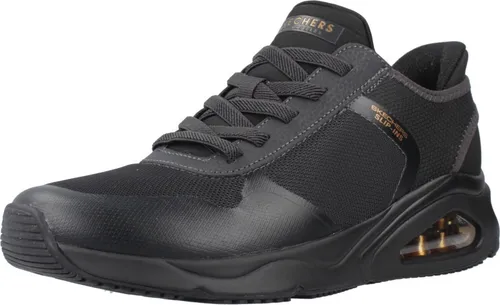 Skechers Damen Tres-air UNO Sneaker, Schwarz, 40 EU - Damen-Sneaker mit flachem Absatz, ideal für den Alltag, bieten hervorragenden Komfort durch die innovative Tres-air Dämpfungstechnologie.
