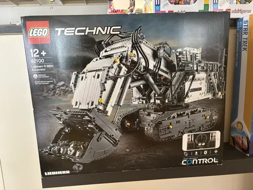 LEGO 42100 Technic Control+ Liebherr Bagger R9800 - Ferngesteuerter 4.108 Teile Bagger, präzise Steuerung über LEGO TECHNIC CONTROL+ App und vielfältige Funktionen