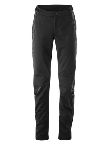 Gonso Adventure Pants Softshell W black (M10900) 34 - Damen Radhosen & Shorts – winddicht, wasserabweisend und atmungsaktiv für optimalen Schutz an kalten Tagen. Mit praktischen RV-Fronttaschen und weitenregulierbarem Bund für hohen Tragekomfort.