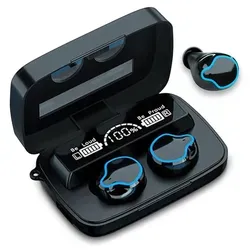 TWS Bluetooth M9 5.1 Kopfhörer In-Ear - Kopfhörer mit 4-Mikrofon Noise Cancelling, IPX7 wasserdicht und ergonomischem Design für optimalen Tragekomfort und herausragende Klangqualität bei Anrufen und Musik.