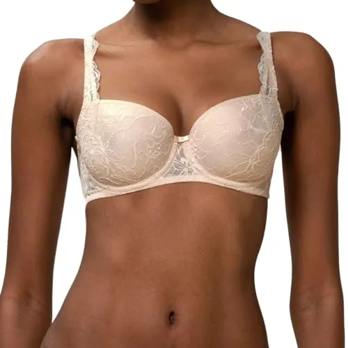 Triumph Amourette Charm WHP02 Balconette Schalen-BH (85B Creamy Dream) - Funktionsunterwäsche mit formenden Bügeln und feinen Spitzenkanten, ideal für einen eleganten Look und perfekten Halt.