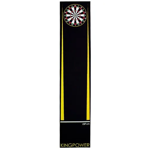 Kingpower Dart Teppich Matte Gelb Steeldart Dartpfeile Dartboard Zubehör Dartteppich Target Oche Darts Abwurflinie Schutz Gummi Boden Dartscheibe 290 x 60 cm
