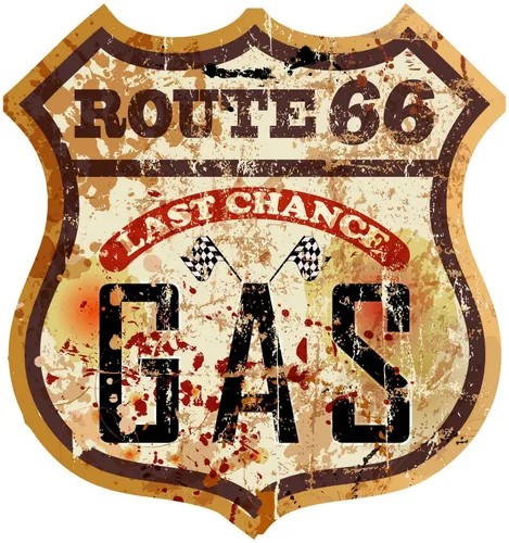 Retro Aufkleber Route 66 Old School Motorcycles Sticker Race Retro Vintage #11