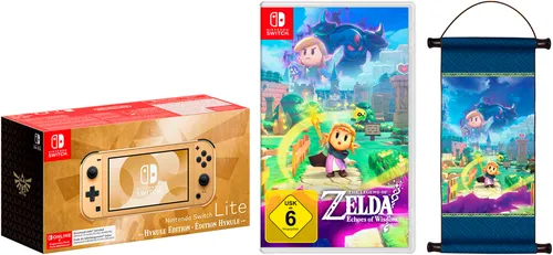 NINTENDO SWITCH Lite - Hyrule-Edition mit Zelda: Echoes of Wisdom - Erlebe die kompakte Nintendo Switch Lite in der Hyrule-Edition! Ideal für unterwegs, bietet sie Zugang zu allen Handheld-Spielen. Perfekt für Spieleabende mit Freunden!