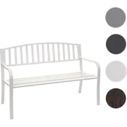 Gartenbank HWC-F43, 2-Sitzer Parkbank aus pulverbeschichtetem Stahl - Gartenbänke - Elegante 2-Sitzer mit stabiler Stahlkonstruktion und Armlehnen, ideal für Innen- und Außenbereich, max. Belastbarkeit 120 kg.