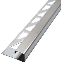 Dalsys Fliesenschiene Eckprofil Quadratprofil Edelstahl - Hochwertige Fliesenschiene aus rostfreiem Edelstahl, ideal für saubere Kanten und feuchte Räume wie Bad oder Küche. Langlebig und formstabil, perfekt für die Wand- und Bodengestaltung.