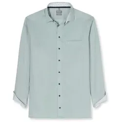 OLYMP Herren Oberhemd Langarm 102814 - Twill Comfort Fit 20 in Grün - Elegantes Langarmhemd im Comfort Fit 20 Schnitt aus hochwertigem Twill. Pflegeleicht und ideal für den Alltag, bietet es höchsten Tragekomfort.