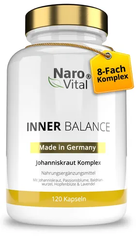 Johanniskraut Komplex - Passionsblume, Baldrian, Lavendel Extrakt - 120 Kapseln