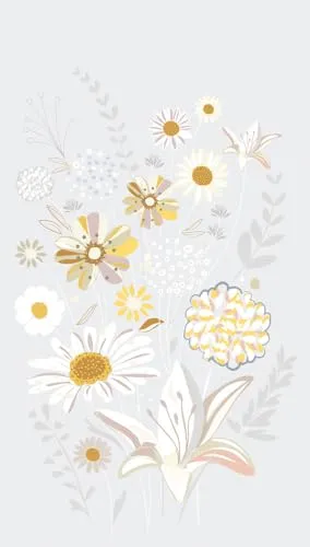 Livingwalls Vliestapete - Blumen Tapete in Gelb, Beige und Rosa - Tapete für verschiedene Räume, beeindruckende florale Muster in brillanten Farben, ideal für eine moderne Wohnraumgestaltung.