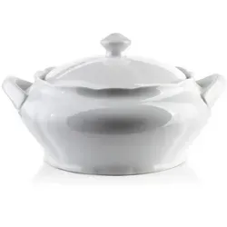 Mondex Suppentopf aus Keramik – 2L, Weiß - Der Mondex Suppentopf ist ideal für die Zubereitung von Suppen und Eintöpfen. Mit 2 Litern Fassungsvermögen und stilvollem Design ist er praktisch und leicht zu handhaben. Perfekt für kreative Küchenideen!