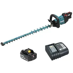 Makita DUH752SF 18V Li-Ion Heckenschneider - Effizienter 18V Li-Ion Heckenschneider mit 75 cm Schnittlänge. Inklusive 3.0 Ah Batterie und Ladegerät für komfortables Arbeiten im Garten.