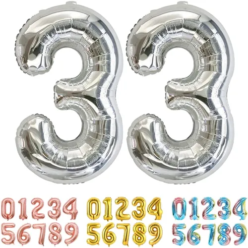 Ballons Zahlen 0-100 für Geburtstag Hochzeit Jubiläum Party Dekoration