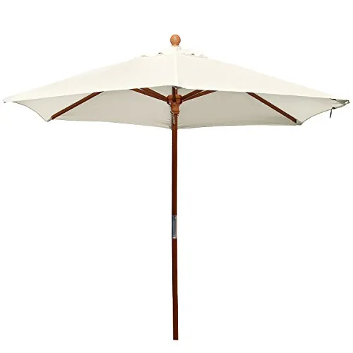 anndora® Sonnenschirm Marktschirm Balkonschirm ø 2,1 m - UV-Schutz & wasserabweisend - Runder Sonnenschirm mit 210 cm Durchmesser, ideal für Balkone. Hartholz & wetterfestes Polyester bieten hohen UV-Schutz (97,5%) und sind stark wasserabweisend.