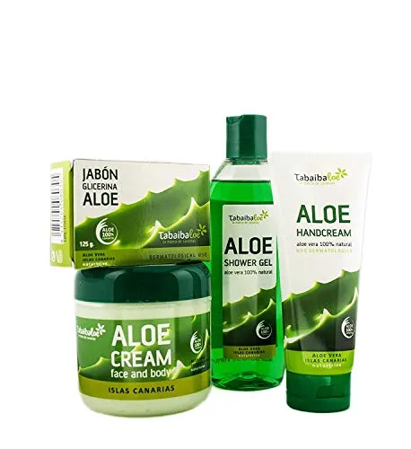 TABAIBA, Aloe Vera pack Reisetaschen Set Bad und Körperpflege Kosmetik Natürliche, 1 stück