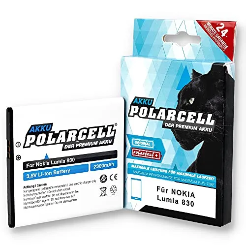 PolarCell Akku für Nokia Lumia 830 | Microsoft Lumia 540/540 Dual SIM | ersetzt Original-Akku Microsoft Nokia BV-L4A | 2300mAh Starke Ersatz-Batterie | selektierte  Qualitätszellen