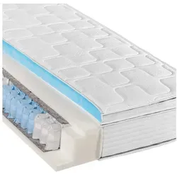 BeCo Federkernmatratze BeCo Diamant Plus 180x200 cm - Taschenfederkernmatratze mit 26 cm Luxushöhe und fest integriertem Gelschaum-Topper für optimalen Komfort und Anti-Rutsch-Effekt - ideal für erholsamen Schlaf.