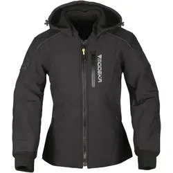 Modeka Clarke Damen Motorrad Textiljacke, schwarz, Größe 38 - Schutzjacke mit zertifizierten Protektoren und Hitex-Z-Liner-Membrane, 100% wasser- und winddicht, ideal für Sicherheit und Komfort beim Motorradfahren.