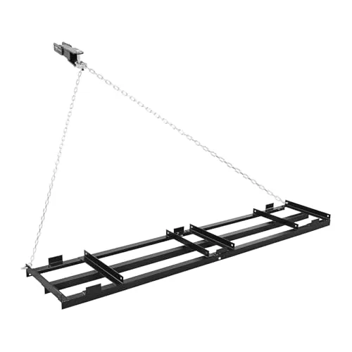 VEVOR Schleppegge für Rasentraktor 2435x500x100mm - Robuste Wiesenegge zur effizienten Bodenbearbeitung, ideal für den professionellen Einsatz im Garten- und Landschaftsbau. Verstellbare Ballastraum für optimale Anpassung.