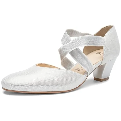 TOULOUSE WEISS Damen-Pumps Gr. 35 - Elegante Damen-Pumps mit blockabsatz aus Synthetik und Leder, ideal für besondere Anlässe und modische Auftritte.