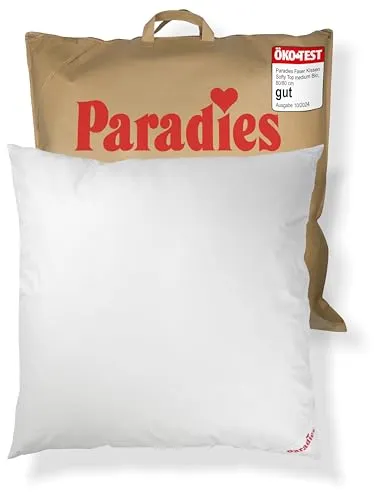 PARADIES Kopfkissen 80x80 cm - Softy Top Bio mit Reißverschluss, veganes Kissen mit Aloe Vera für individuellen Schlafkomfort und Allergiker geeignet