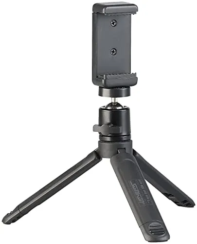 Somikon Tripod: Mini-Dreibein-Stativ aus Alu, Kugelkopf, Smartphone-Halterung, 15,5 cm (Video Stativ, Camera, Foto)