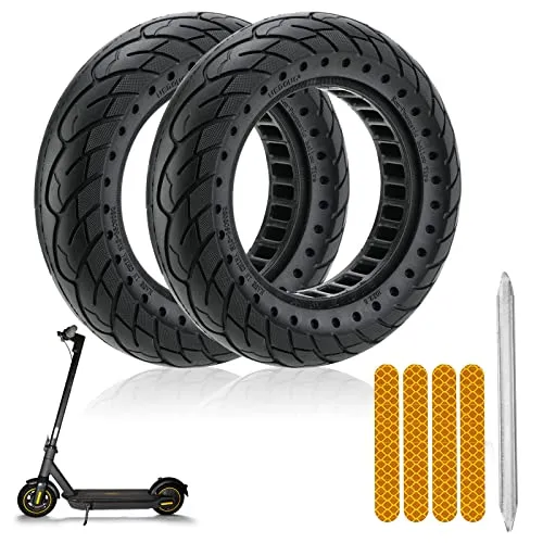 10x2.50 solid scooter reifen 10 zoll vollgummireifen 60/70-6,5 für Ninebot Max g30d 2 / Xiaomi 5/5 Pro/5 Max solid reifen ersatzreifen für scooter Mit Aufklebern und Werkzeugen