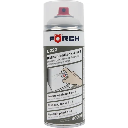FÖRCH L222 Dickschichtlack 4in1 RAL 7035 LICHTGRAU 400ml Grundierung Rostschutz Versiegelung