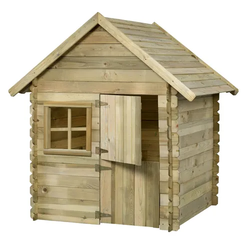 Kinder-Spielhäuser Louise Deluxe - Spielhaus für Kinder mit stabilem Boden, Fenster und Tür, ideal für fantasievolles Spielen im Garten oder auf dem Spielplatz.