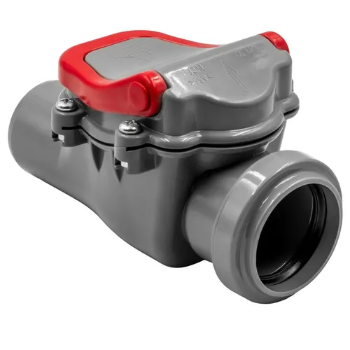 Capricorn Rückstauverschluss DN50 mm mit Edelstahlklappe - Sanitärinstallation - Effektiver Schutz vor Überschwemmungen dank automatischem Schließmechanismus und manuellem Notschließsystem, ideal für fäkalienfreies Abwasser.