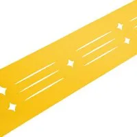 zaunzu Sichtschutz Dekor Starline mit Lasermuster für Doppelstabzaun Gelb 2,55m