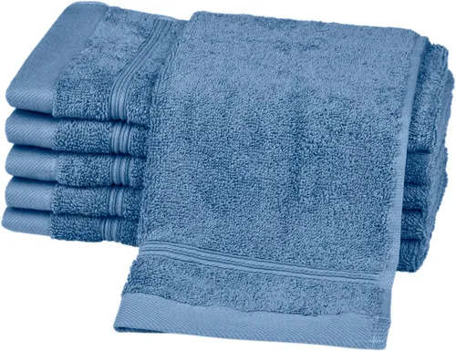 Ross Gästehandtücher "Rubin", kornblumenblau, 6 Stück - Elegante Gästehandtücher aus 100 % Baumwolle, weich und saugfähig. Ideal für Haushalt, Sauna oder Camping. Pflegeleicht und maschinenwaschbar bei 60°C. Set mit 6 Stück für vielseitigen Einsatz.