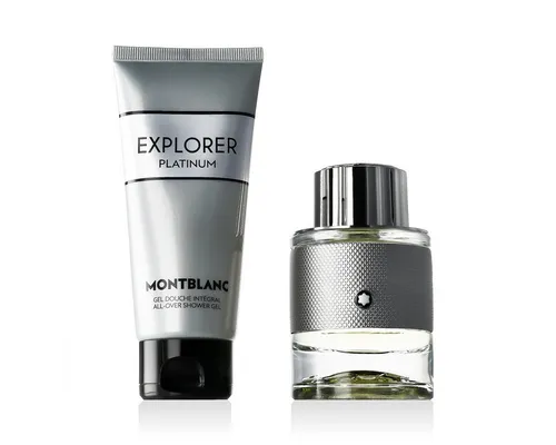 Montblanc Explorer Platinum EDP Geschenkset – EDP 60 ml + Duschgel 100 ml - Herrendüfte: Klassischer Duft für Herren, der Eleganz und Stil ausstrahlt – ideal als Geschenk!