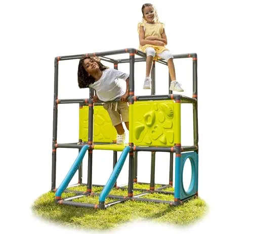 BIG Kraxxl The Frame Kletterturm - Klettergerüst Outdoor für Kinder (3-7 Jahre), robust und UV-beständig, fördert Motorik und Griffkraft mit kindgerechten Klettergriffen.
