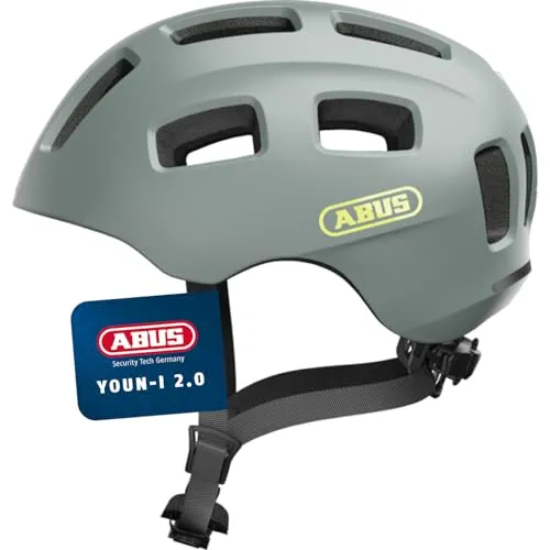 ABUS Youn-I 2.0 Fahrradhelm - Sicherheit für Kinder und Jugendliche mit LED Licht - Fahrradhelme mit schlagfester Außenschale, optimaler Passform dank Verstellring und Sichtbarkeit durch LED Rücklicht - ideal für alle Altersgruppen.