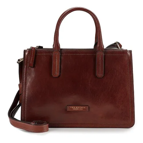 The Bridge Beatrice Handtasche aus Leder 31,5 cm braun - Elegante Handtasche aus hochwertigem Leder mit praktischem Raumteiler und Reißverschlussfach. Der abnehmbare Umhängeriemen und der Magnetverschluss sorgen für flexibles Tragen und einfachen Zugang.