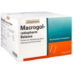 Macrogol-ratiopharm Balance - Laxans zur Unterstützung der Darmtätigkeit bei Verstopfung. Ideal für Erwachsene und Jugendliche, bietet eine praktische Lösung für regelmäßige Entlastung.