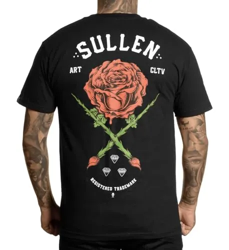 Sullen Clothing T-Shirt Rose Badge Schwarz, Größe:XL