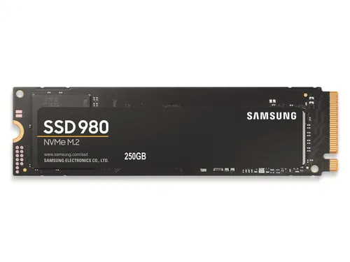 Samsung m.2 250GB 980 NVMe PCIe 3.0 x4 - Hochleistungs-SSD mit 2900 MB/s Lesegeschwindigkeit, ideal für Gaming und schnelle Datenübertragungen