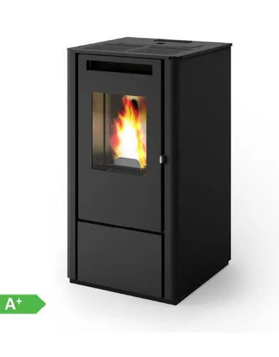 Punto Fuoco Thelma belüfteter Pelletofen - Kaminöfen mit 9,5 kW Leistung, energieeffizient A+, programmierbarem Thermostat und variabler Wärmesteuerung - ideal für gemütliche Wärme in jedem Raum.
