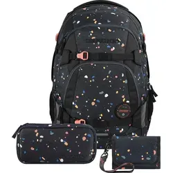 Coocazoo Schulrucksack-Set MATE „Sprinkled Candy“ 3-teilig - Ergonomischer 30L Tornister für Kinder ab der 5. Klasse, inkl. Mäppchen und Geldbörse. Mit gepolsterten Schultergurten und reflektierenden Elementen für mehr Sicherheit.