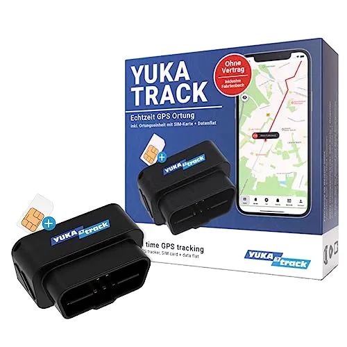 YUKAtrack GPS-Tracker OBD Auto, Fahrzeuge, LKW, Transporter mit SIM Karte - Ortungssysteme mit Echtzeit-Tracking, perfekt für die Überwachung Ihrer Fahrzeuge und Flottenmanagement.