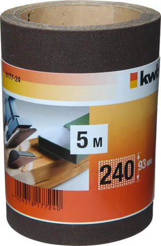 KWB Schleifmittel-Rolle Holz & Metall Korund 5,0 m x 93,0 mm K 240