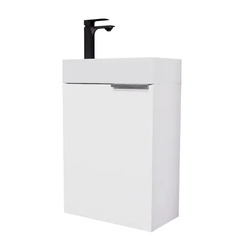 Planetmöbel Waschtisch mit Unterschrank 40 cm – Stilvolles Badmöbel-Set - Kompakter Waschbeckenunterschrank für kleine Bäder oder Gäste-WCs. Inklusive eleganter Armatur und cleverem Stauraum für Pflegeprodukte. Soft-Close-Technik sorgt für leises Schließen der Tür. Einfache Montage mit variabel wählbarem Türanschlag.