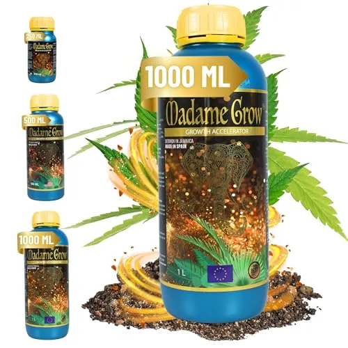 MADAME GROW dünger pflanzen - dünger pflanzen - dünger pflanzen grün - dünger pflanzen grün - substrat pflanzen grün - dünger für pflanzen - universal dünger - blattdünger(GROWTH ACCELERATOR 1L)