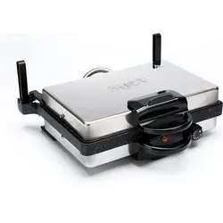 SHOV 2000W Edelstahl Multigrill Kontaktgrill - Vielseitiger Elektrogrill für Grillen, Toasten und Backen. Mit 2000 W Leistung und großzügigen Platten (34,8x22,8 cm) für perfekte Ergebnisse und einfache Reinigung.